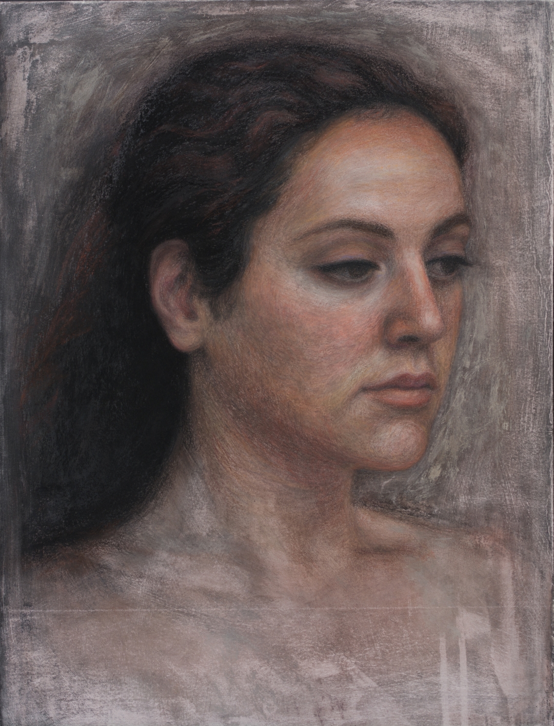 Italian Girl, Charcoal, 19" x 14", Price upon request